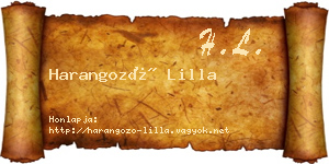 Harangozó Lilla névjegykártya